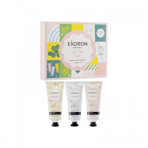 EAORON 山羊奶護手霜三支裝套盒(玫瑰/ 薰衣草/ 藍莓)